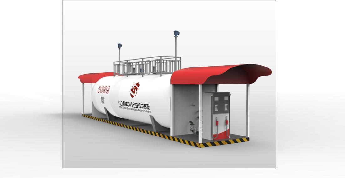 Skid fueling device (round tank simple type)